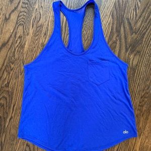 Alo Yoga Curved Hem Pocket Tank Size Small